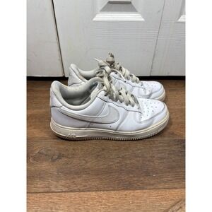 Nike Air Force‎ 1 Low White Leather Sneakers Size 8.5 Women